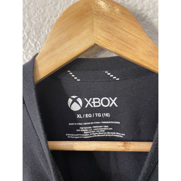 XBOX Black Silver Short Sleeve Shirt Youth XL Men's Small - Picture 3 of 6